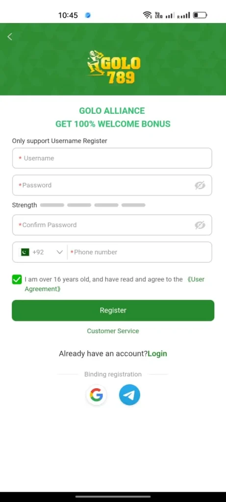 Golo789 Game Login And Sign Up